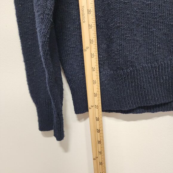 J.Crew Crewneck Pullover Sweater Size M Dark Blue 100% Cotton Preppy Classic Dad - Picture 8 of 12